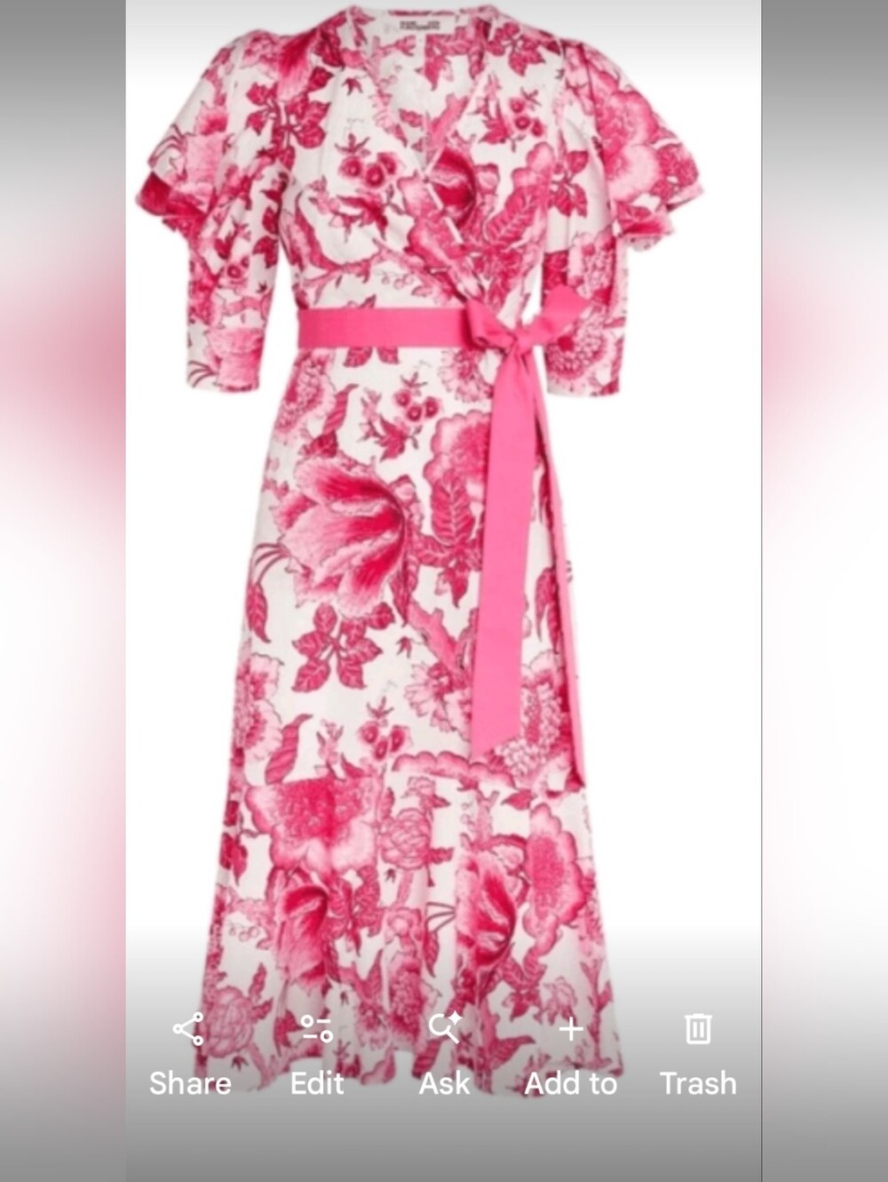 Diane Von Furstenberg Annabeth Gorgeous Pink And White Dress. Size 10